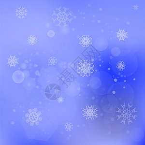 雪花背景模糊的冬季蓝色式图片