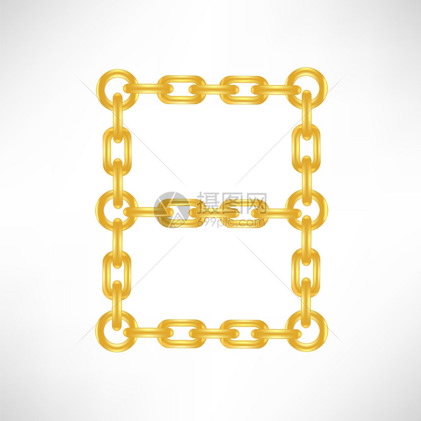 9号黄金白背景的孤立黄金图片