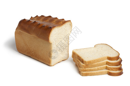荷兰传统白色面包和底皮切片背景图片