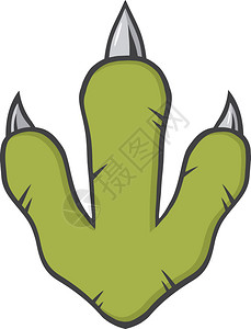 绿恐龙爪背景图片