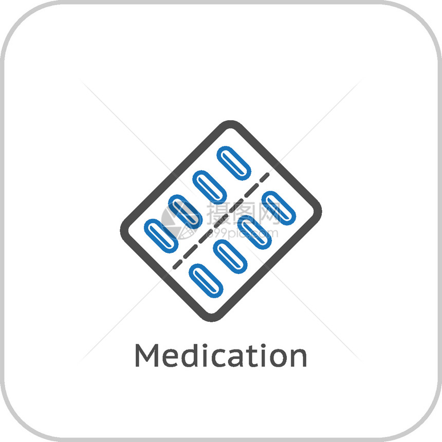 药品和医疗服务图标平面设计图片