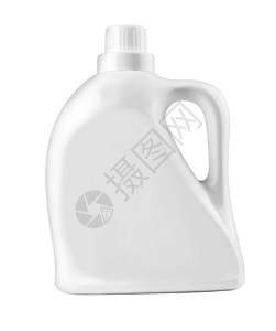 白塑料瓶用于液体洗衣涤剂清洁漂白或织物柔软并有剪路背景图片
