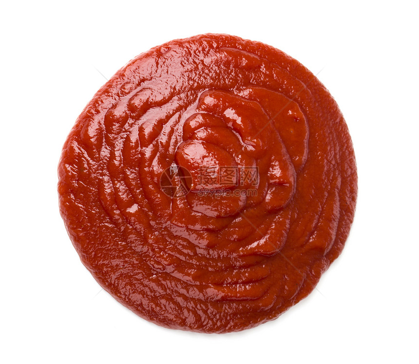 白色背景的番茄酱图片