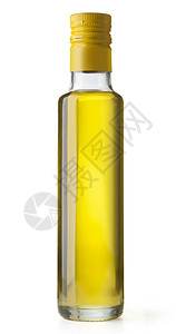 白色橄榄油瓶包括剪切路径背景图片