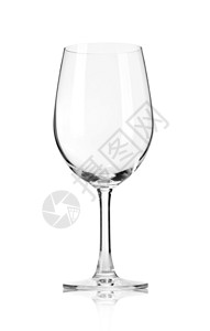 空葡萄酒杯孤立在白色背景上带有剪切路径图片