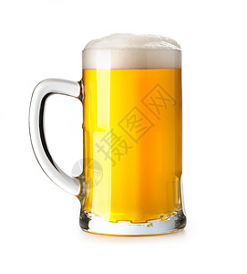 白底的啤酒杯背景图片