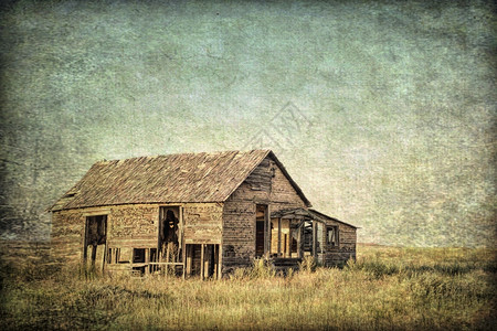 东科罗拉多草原上旧的废弃住宅区背景图片