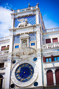 意大利威尼斯圣马克广场Zodiac时钟图片