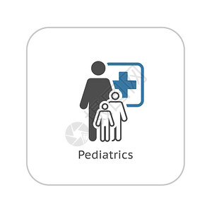 儿科和医疗服务图标平面设计单独图片