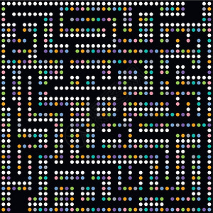 彩色圆点主题艺术迷宫彩色圆点主题艺术矢量图形插背景图片