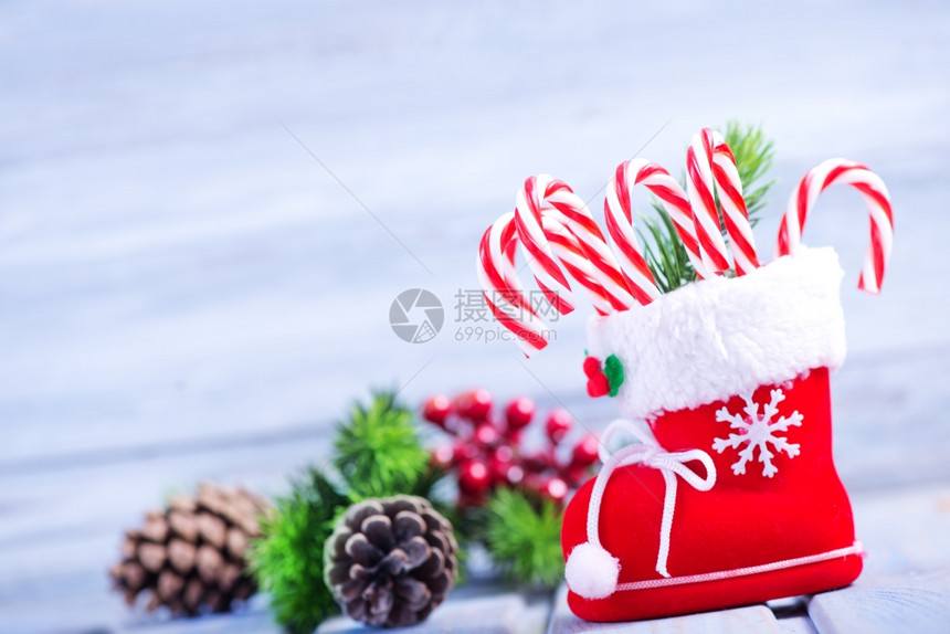 圣诞糖果和节装饰图片