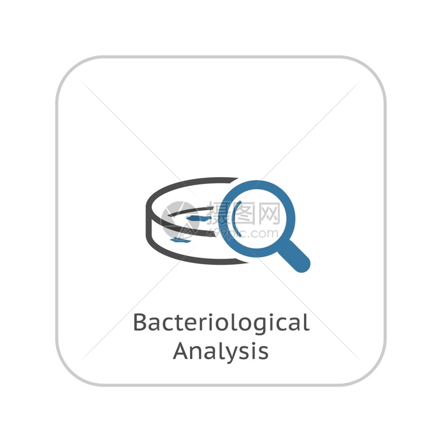 细菌分析图标平面设计单向说明测试图片