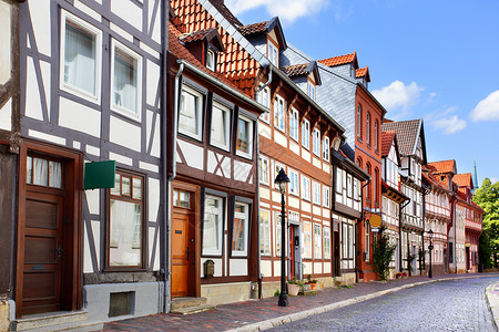 德国Hildesheim的老旧房屋图片