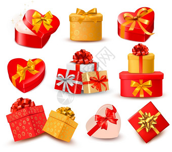 情人节优惠券模板具有两个红心的情人节背景和礼物弓丝带矢量插图插画