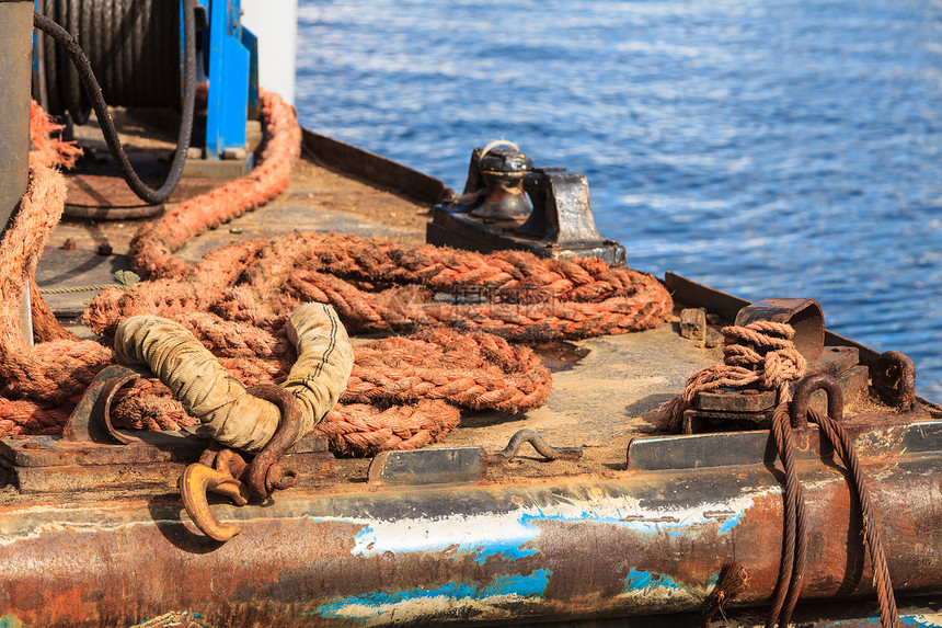 港口的线和绳子港口的日常工作港口的渔民图片