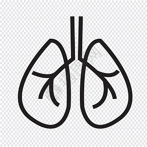疾病剪贴画肺部图标背景