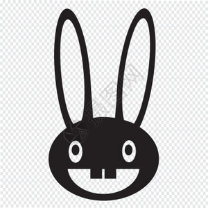 兔子头像兔子图像标背景
