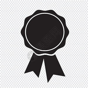 奖章设计素材徽章带图标背景