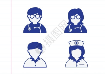 医生护士病人疾图标符号象形图图片