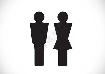 结婚公众号首图象形男子标志图厕所或洗手间图背景