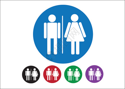 象形男子标志图厕所或洗手间图图片