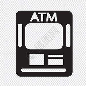 银行卡填色图标Atm图标atm牌卡插图标背景