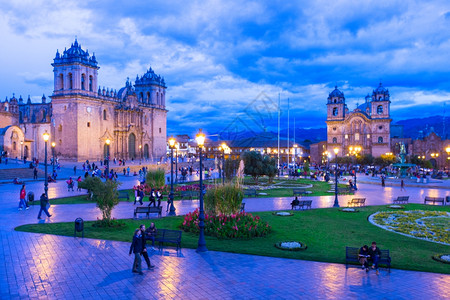 Cuzco教堂的景象高清图片