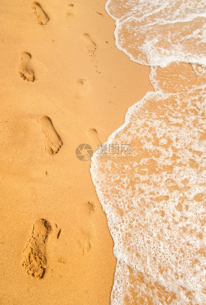 沙滩和海浪背景图片