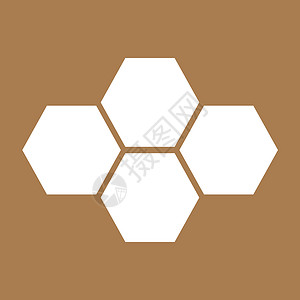 蜜蜂梳式图标说明设计图片