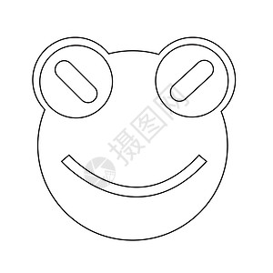 青蛙图标青蛙情绪图标说明符号设计背景