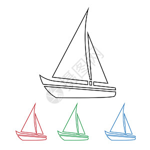 帆船图标背景