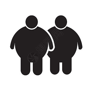 肠胃图标肥人图标说明设计背景