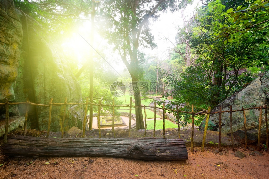 斯里兰卡Sigiriya绿公园旧废墟图片
