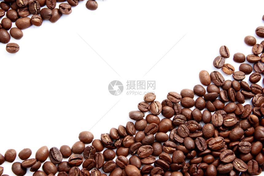 咖啡豆在白xAxA上隔离xA咖啡豆在白xA上隔离图片