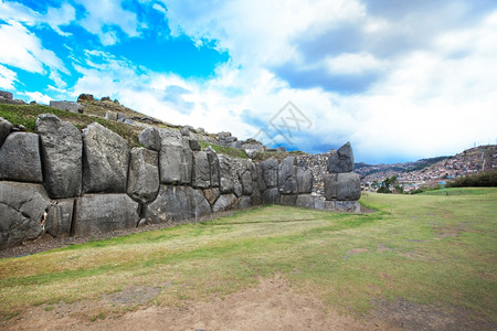 Sacsayhuaman秘鲁库斯科Inca考古遗址高清图片