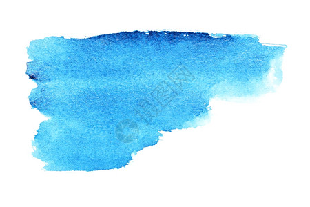 蓝水彩色笔刷您自己的文字空间图片