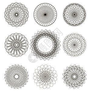 一组圆形几何的几何几何的几何的几何图片