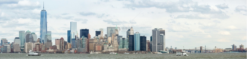 纽约市下曼哈顿全景图片