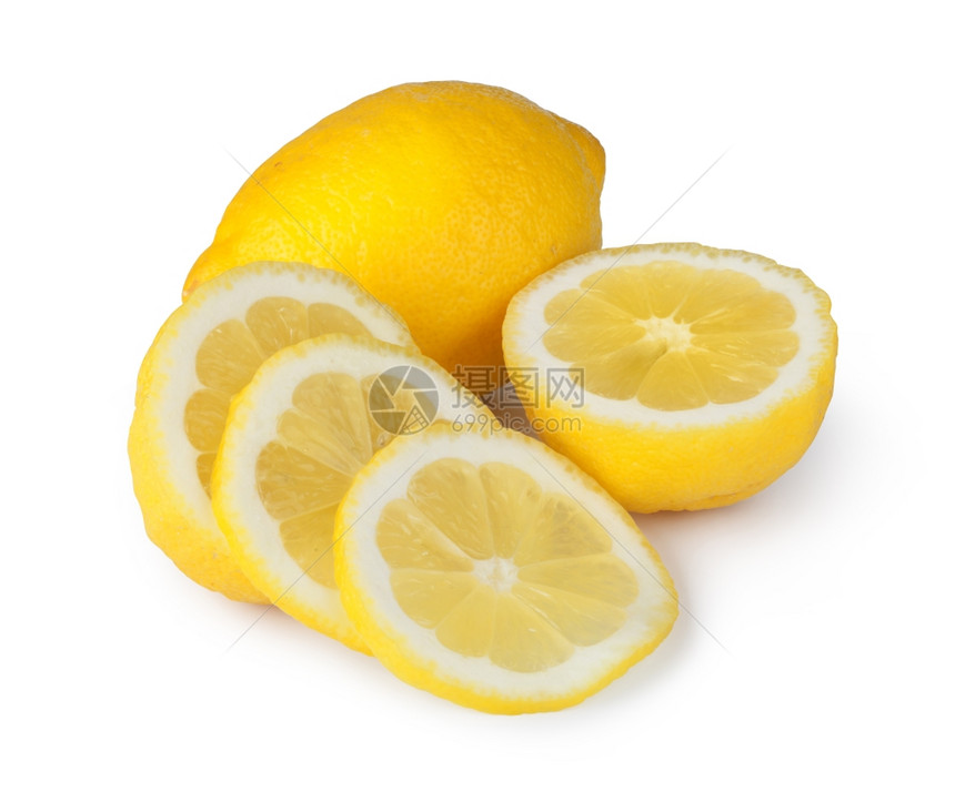 柠檬果白底图片