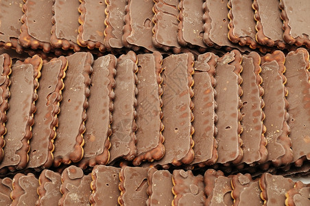 新鲜巧克力饼干食物背景图片