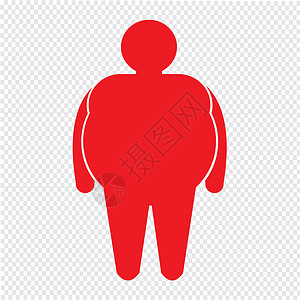 脂肪图标肥人图标说明设计背景