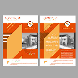 年度报告传单小册子模板A4尺寸设计书封面布局设计灰色背景简表模板图片