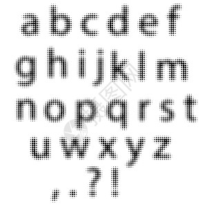 白色背景上的黑半通字母集黑色半通字母集图片