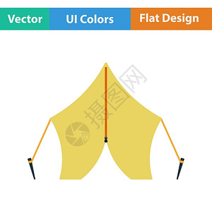 旅游帐篷平面设计图标矢量元素图片