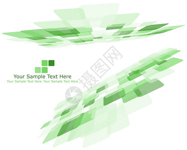抽象绿色矩形方框矢量设计模板图片