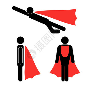 白色背景上孤立的一套超级英雄图标超级英雄的符号一套超级英雄的图标图片