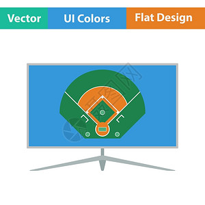 棒球钻石翻译图标平面设计矢量插图插画