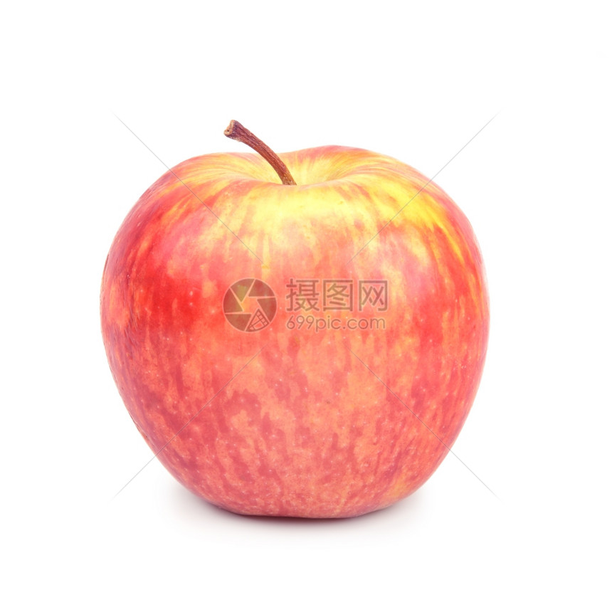 白色背景上孤立的红色苹果图片
