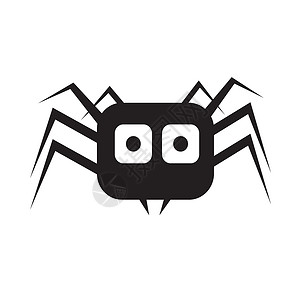 蜘蛛卡通蜘蛛图标说明设计背景