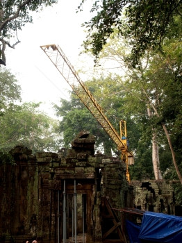 高棉建筑拜顿寺庙吴哥洞暹粒柬埔寨图片